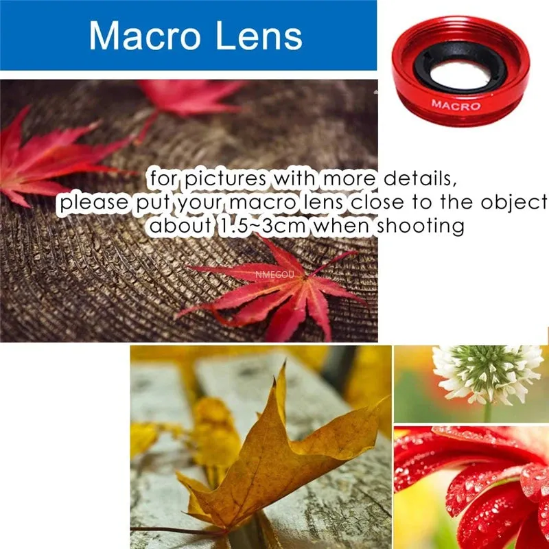 Portable 3-in-1 Fisheye Camera Lens for Smartphone