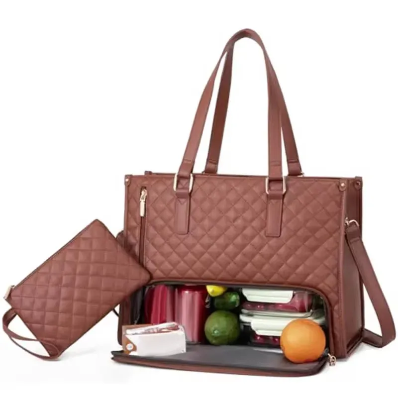 Portable Lunch Tote Bag for Women Multi Purpose Insulated Lunch Shoulder Pouch Makeup Bag Durable Waterproof Travel Bag 2025 New