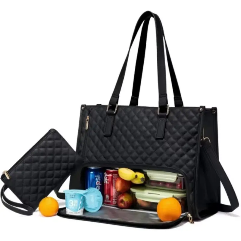 Portable Lunch Tote Bag for Women Multi Purpose Insulated Lunch Shoulder Pouch Makeup Bag Durable Waterproof Travel Bag 2025 New
