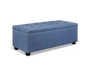 Premium Storage Ottoman - Blue