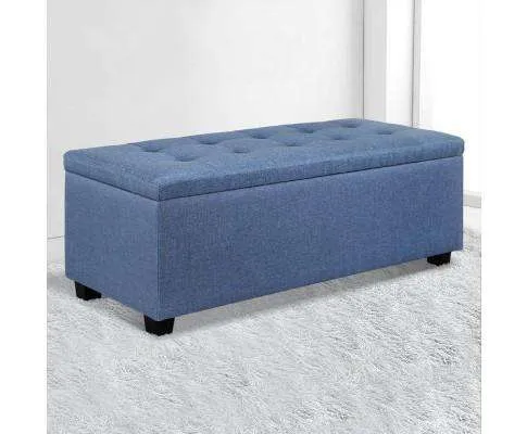 Premium Storage Ottoman - Blue