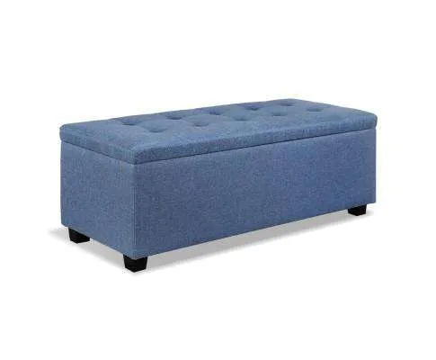 Premium Storage Ottoman - Blue