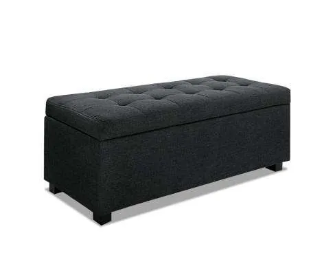 Premium Storage Ottoman - Charcoal