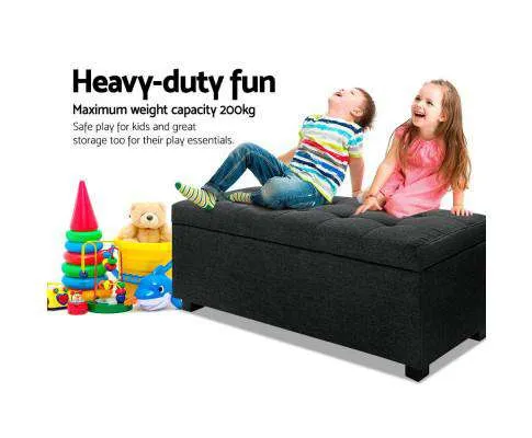 Premium Storage Ottoman - Charcoal