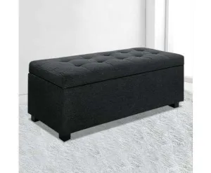Premium Storage Ottoman - Charcoal