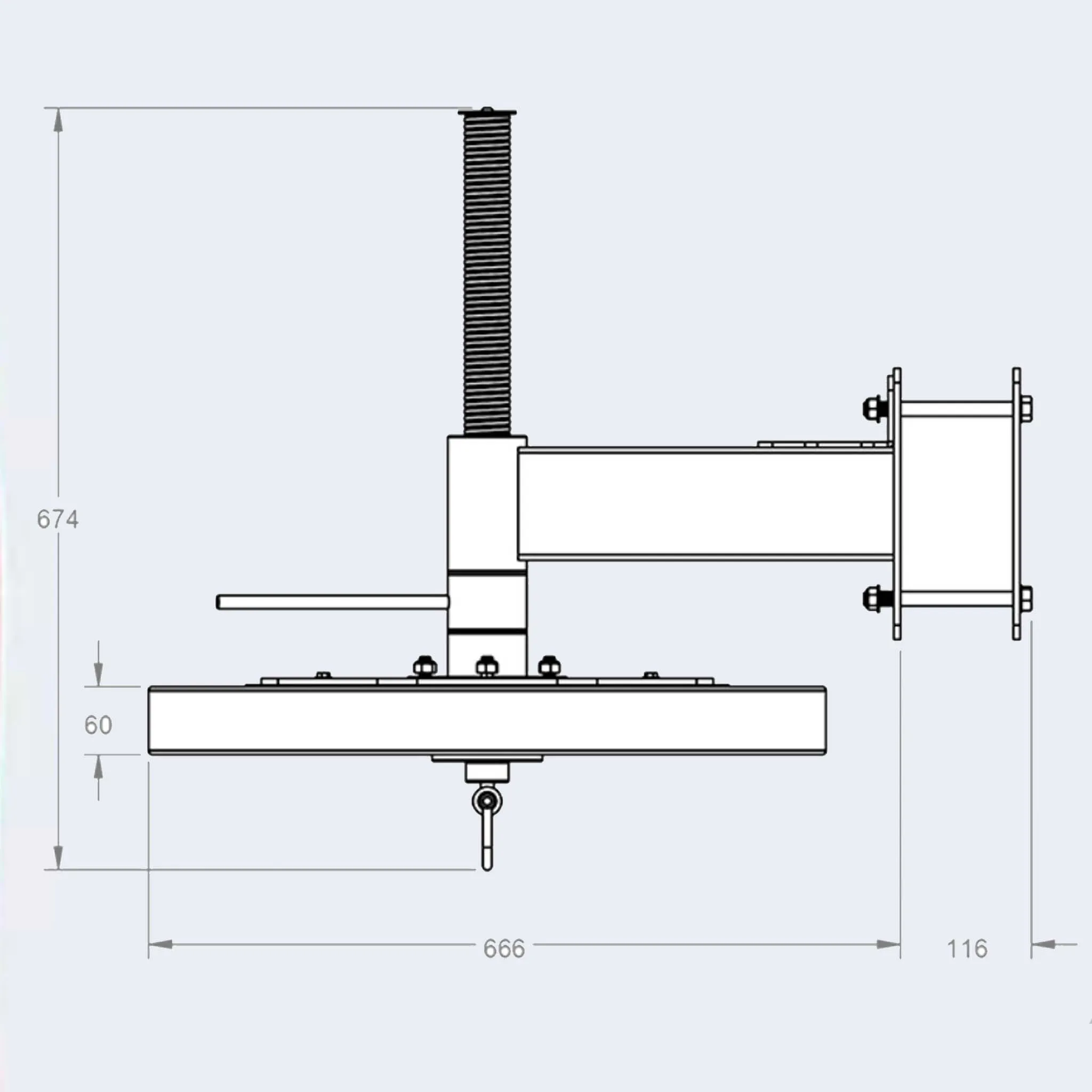 PRO Gym Speedbag platform / Justerbar