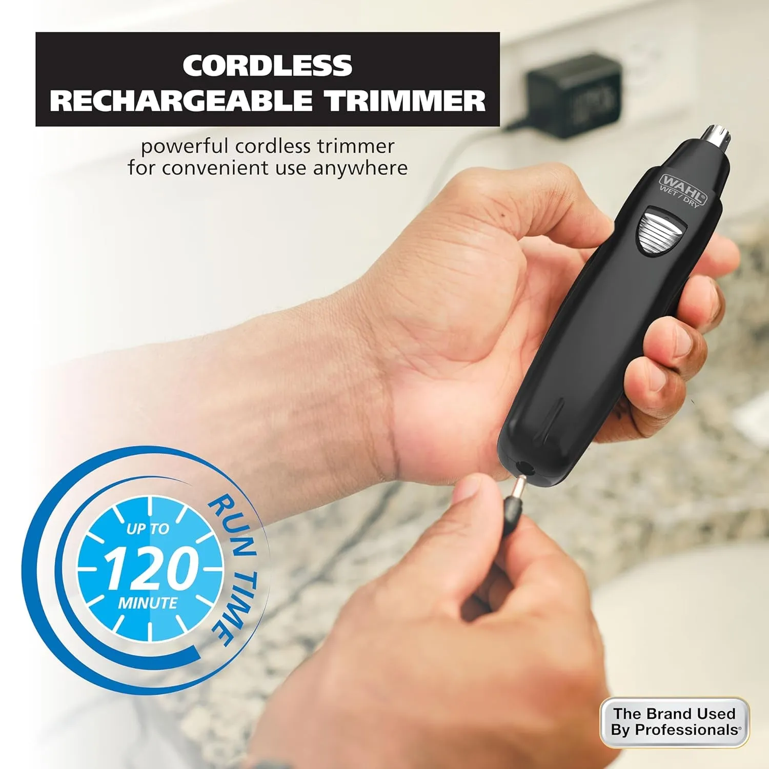 Pro Series® Rechargeable Eyebrow, Ear & Nose Hair Trimmer for Men – Painless Dualtech® Eyebrow Trimmer & Facial Hair Removal Device – Model 3025656