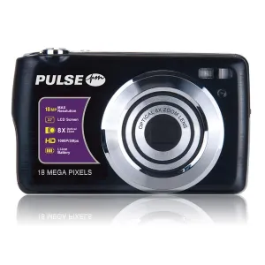 PULSE 8X Optical Zoom 18.0 MP Compact Camera – Black