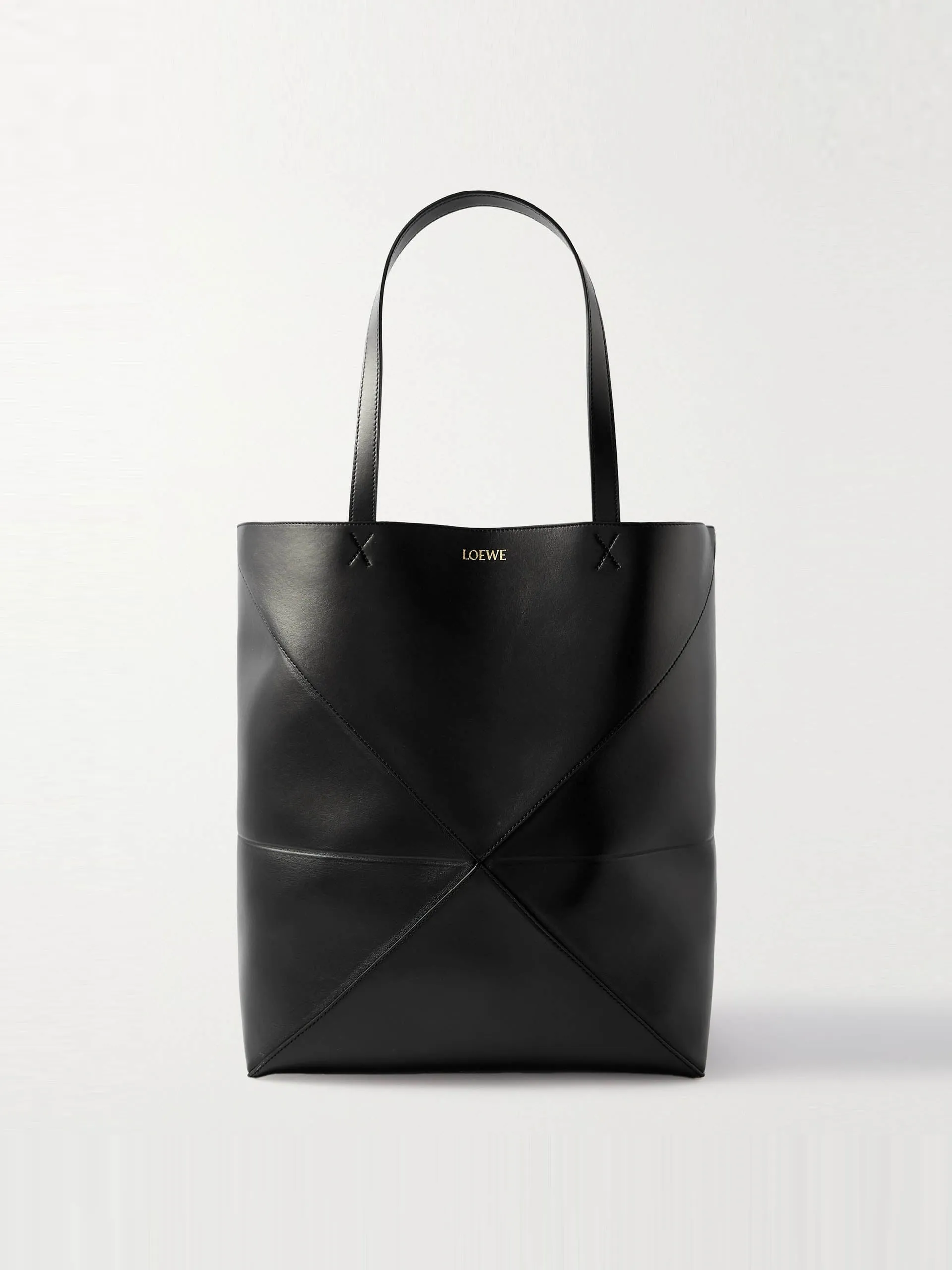 Puzzle Fold convertible large leather tote