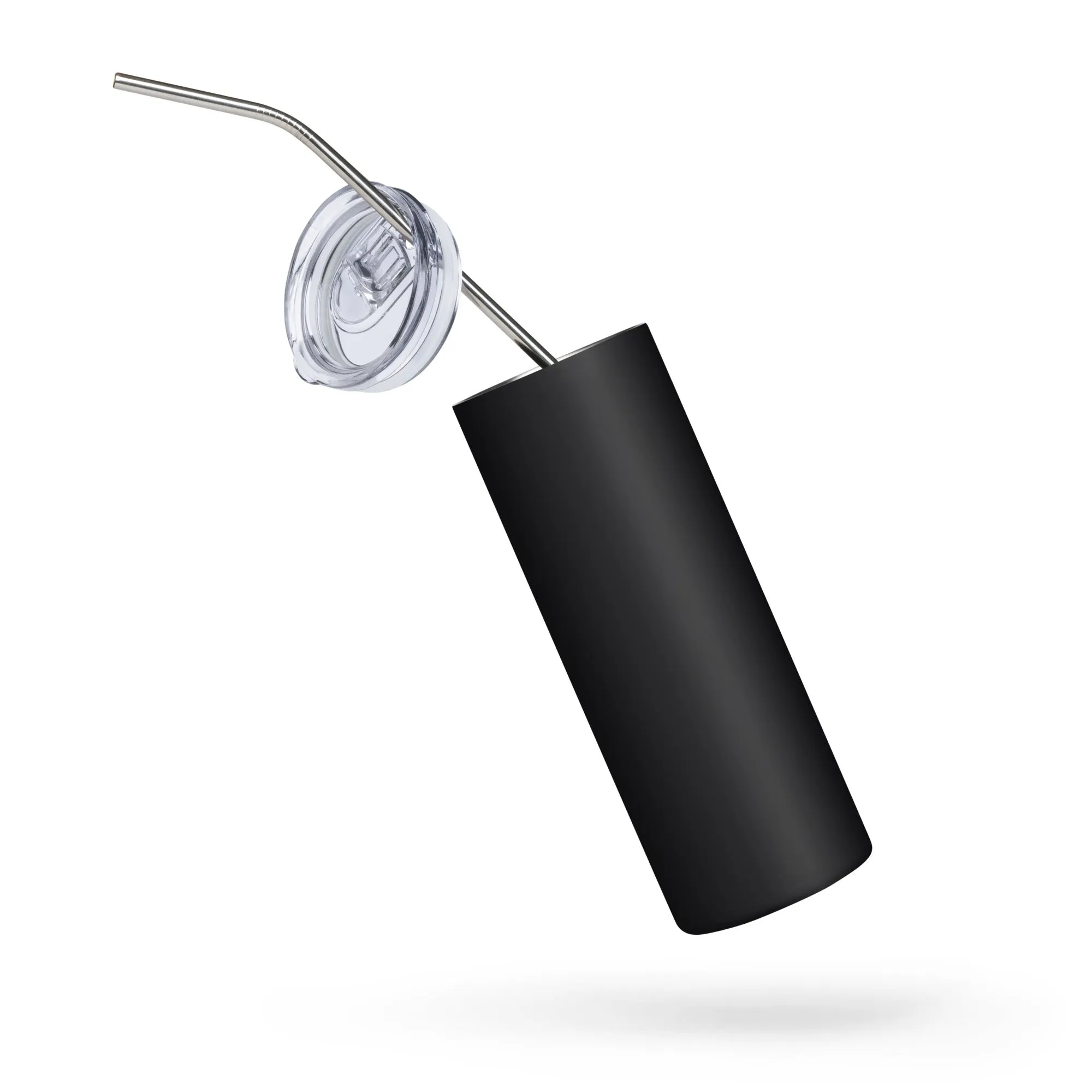 "Attn Cops: Allergic to Handcuffs" Black Stainless Steel Tumbler – 20oz with Straw