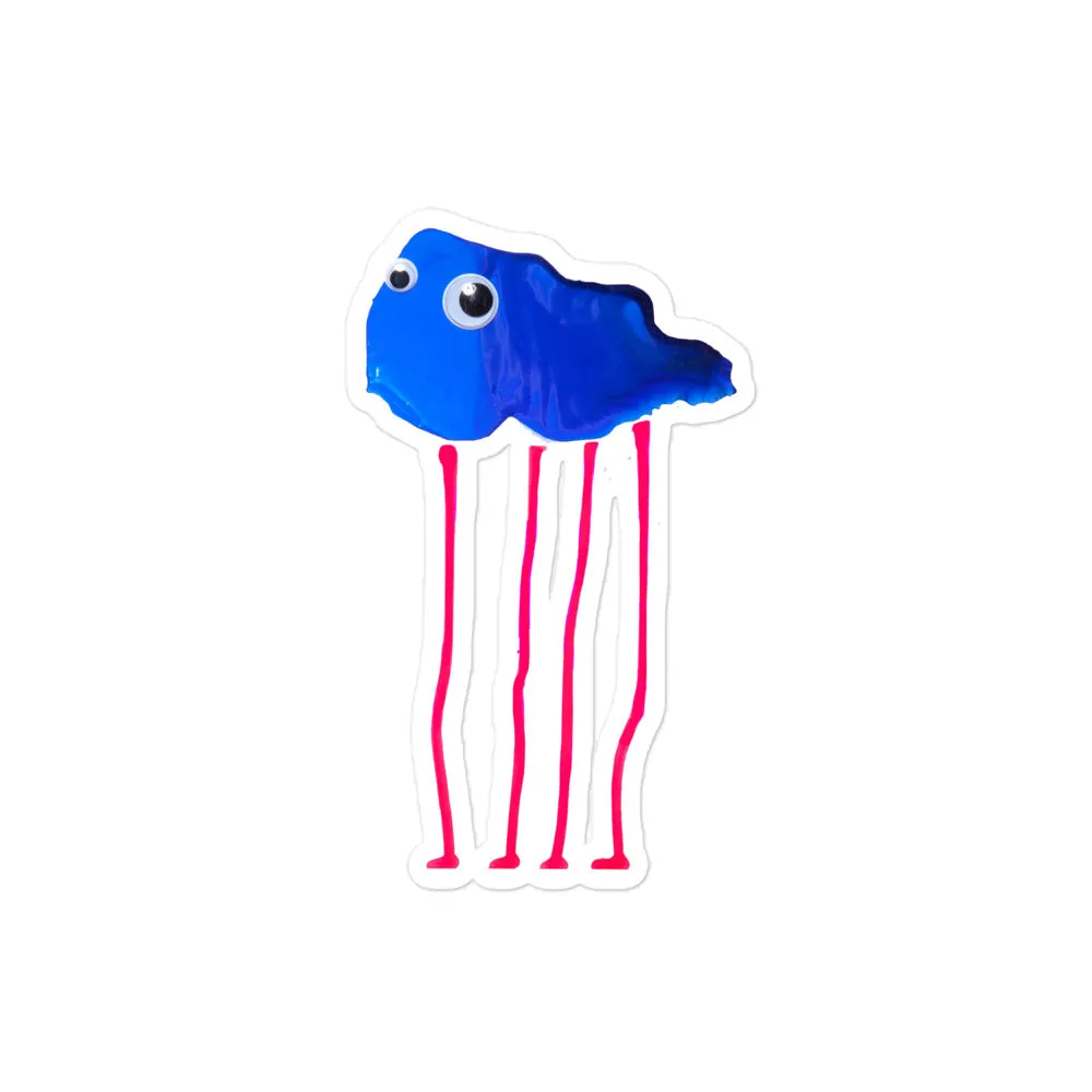 "Bluest Cloudwalker" 4 inch Sticker