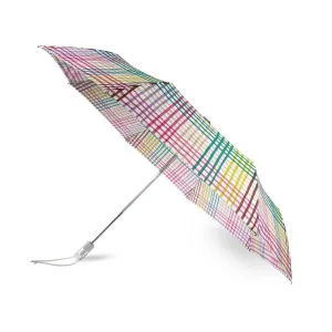 Rainbow Gingham Travel Umbrella