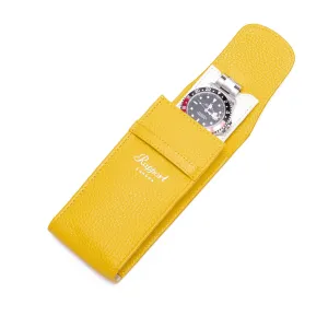 Rapport - Portobello Single Watch Pouch in Yellow Leather | D401
