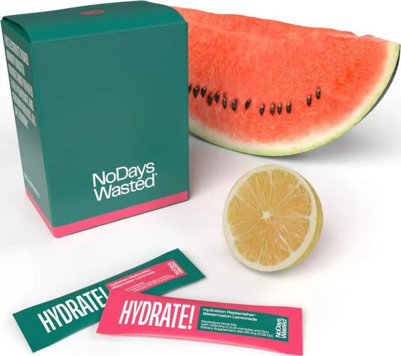Recovery Bundle - No Days Wasted, DHM Detox -10 Pack   No Days Wasted, Watermelon Lemonade Hydration - 15 Pack