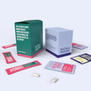 Recovery Bundle - No Days Wasted, DHM Detox -10 Pack   No Days Wasted, Watermelon Lemonade Hydration - 15 Pack