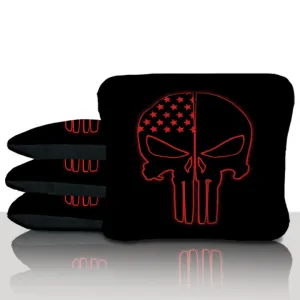 Red Skull Cornhole Bags