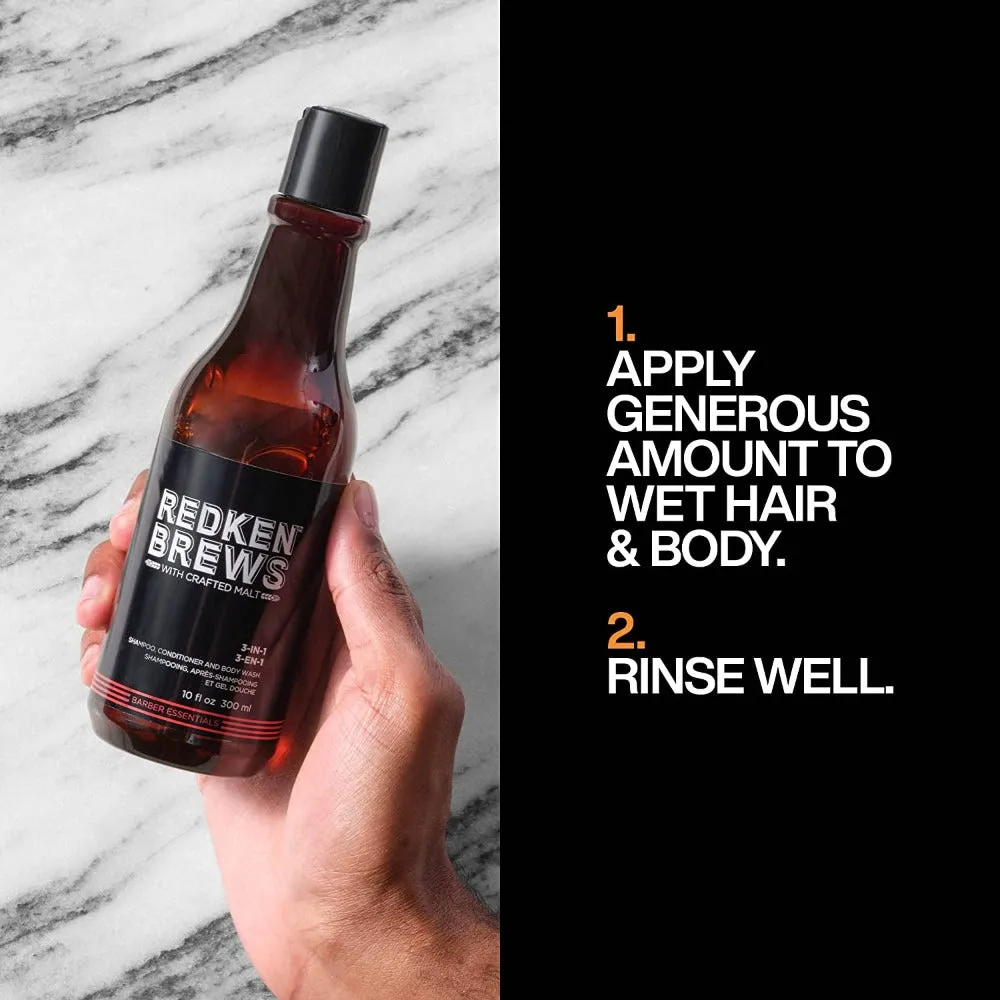 Redken Brews 3-in-1 Shampoo 300ml