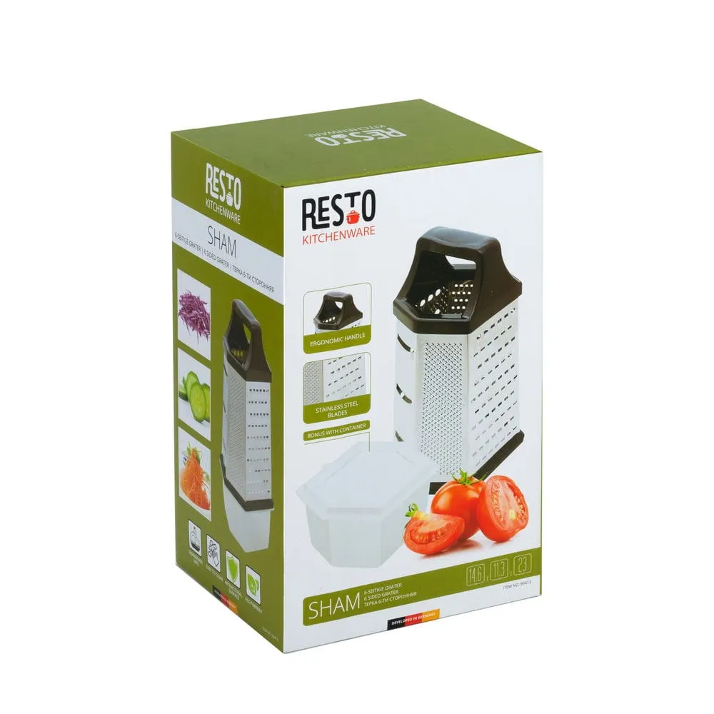 Resto Sham Grater with container 6 sides 95413