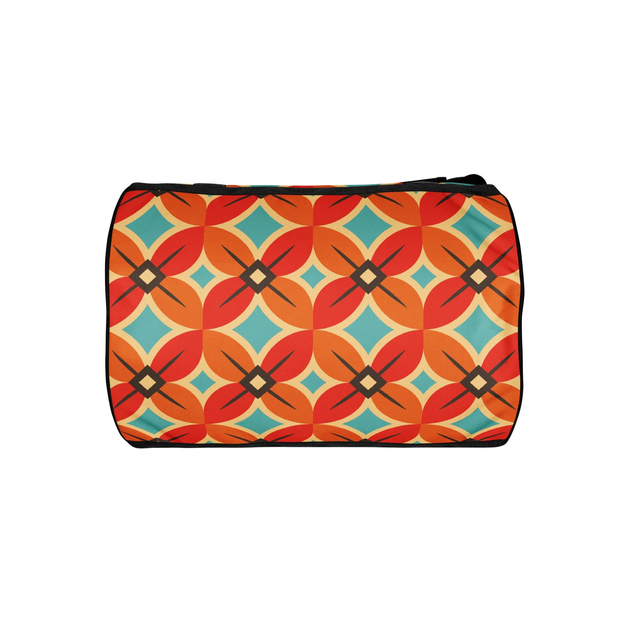 Retro Flower Pattern - Sustainably Made Gym Bag