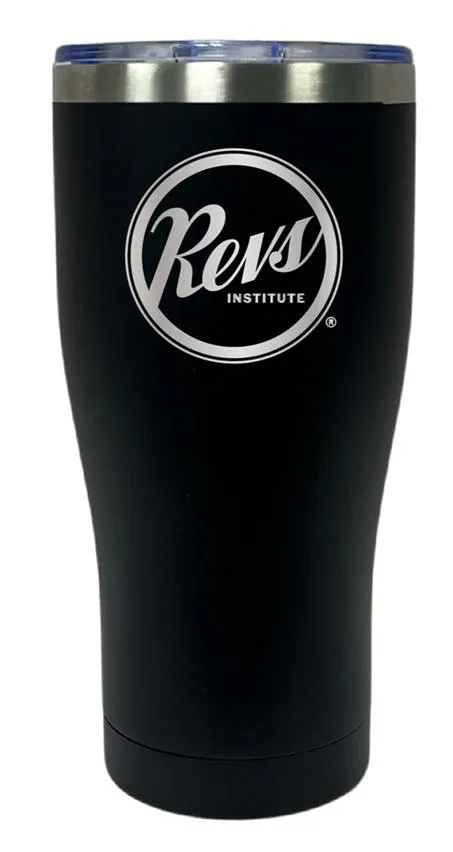 Revs Institute Stainless Steel Black Tumbler