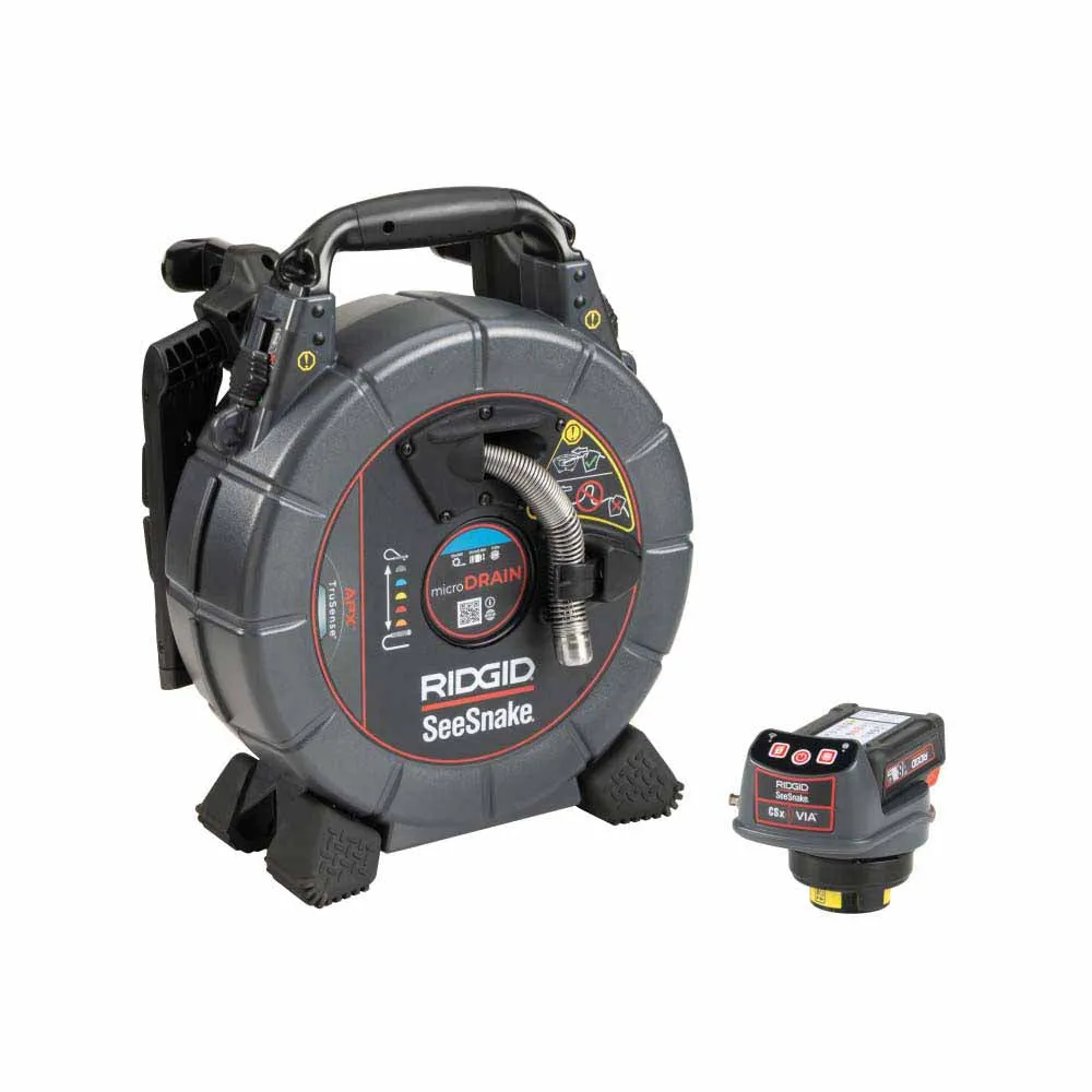 Ridgid 80653 SeeSnake mircroDRAIN APX & CSx Via System with TruSense - 1 Battery and 1 Charger Included