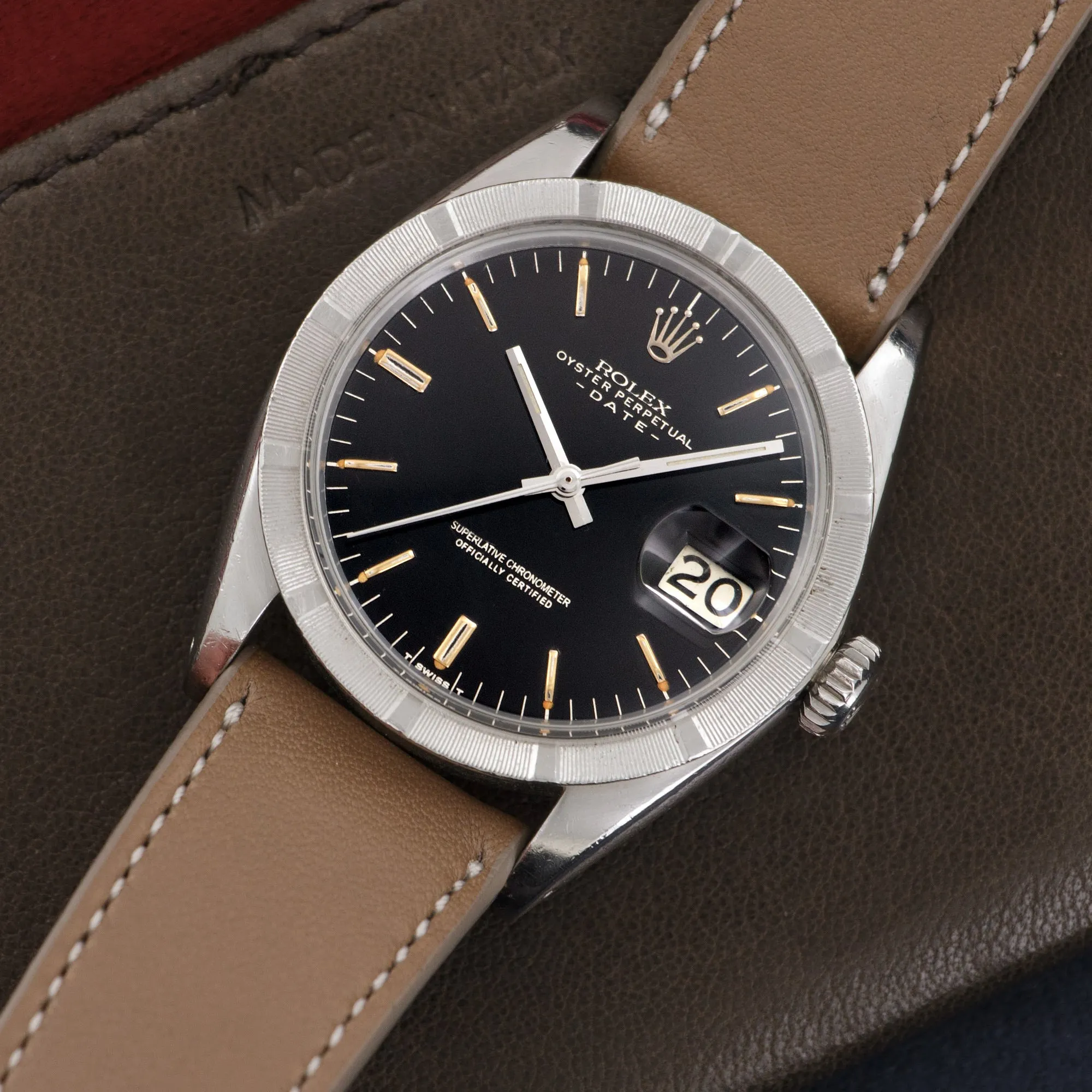 Rolex Date Black Gilt Watch Ref. 1501