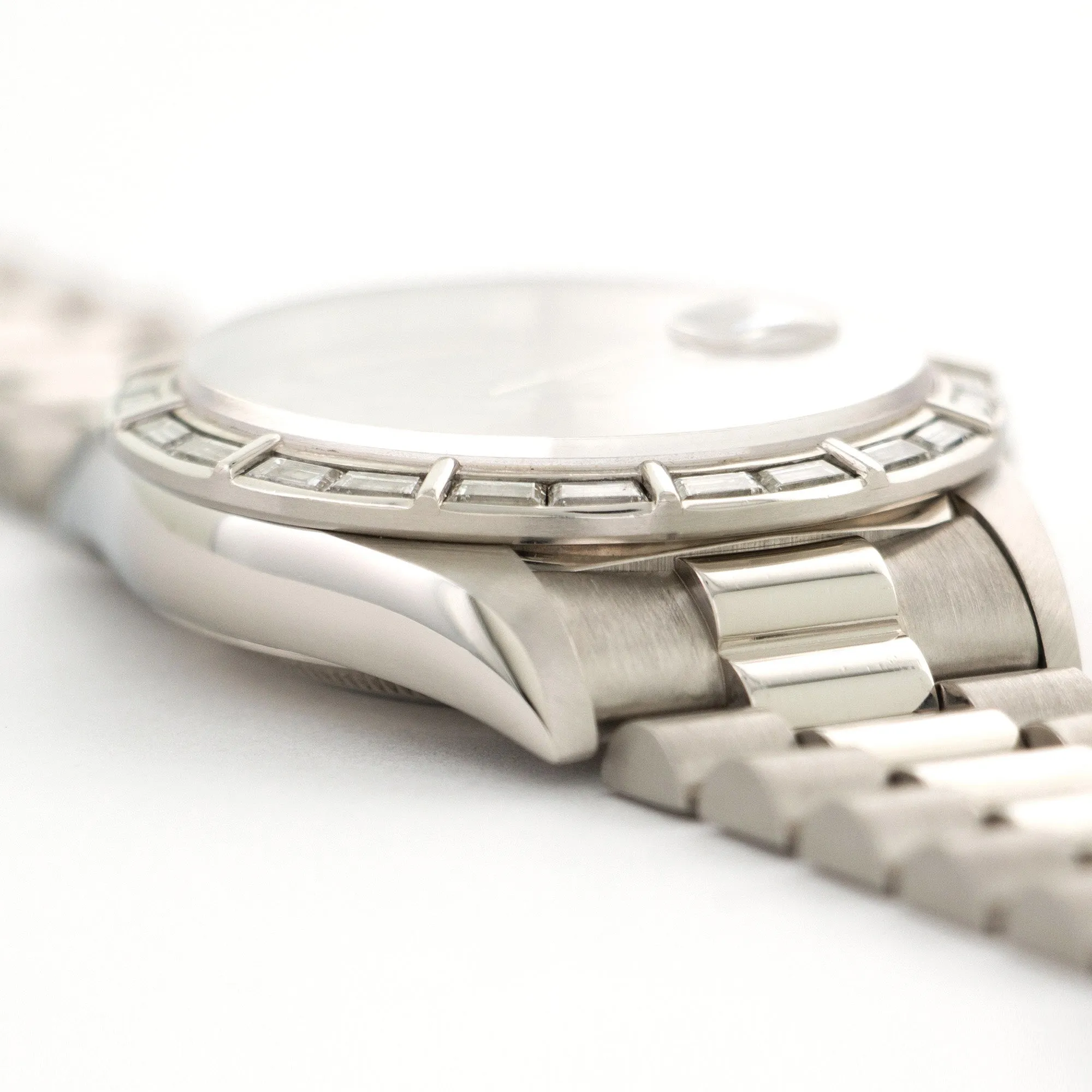 Rolex Platinum Day-Date Baguette Diamond Watch Ref. 18366