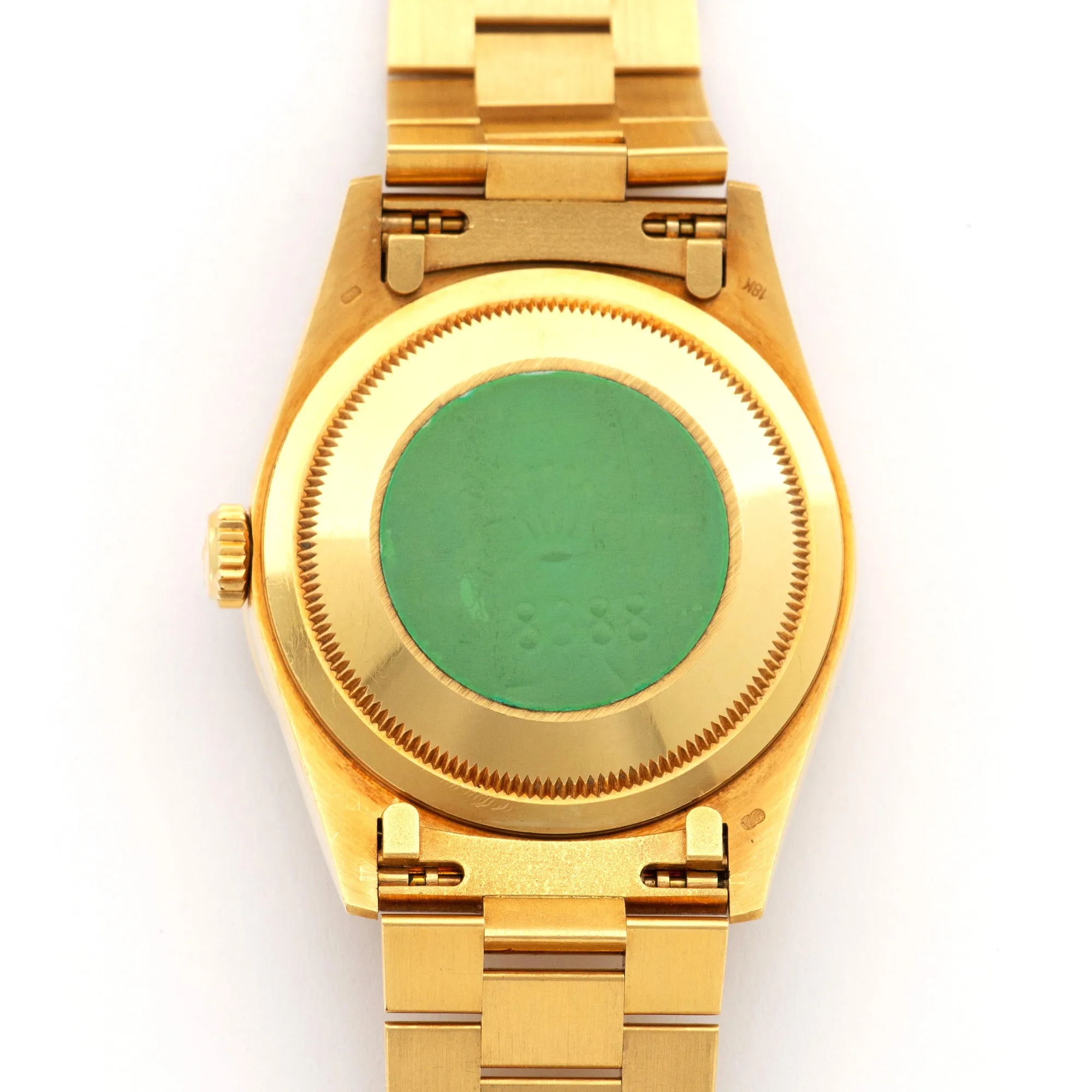 Rolex Yellow Gold Day-Date Diamond & Emerald Watch Ref. 18388