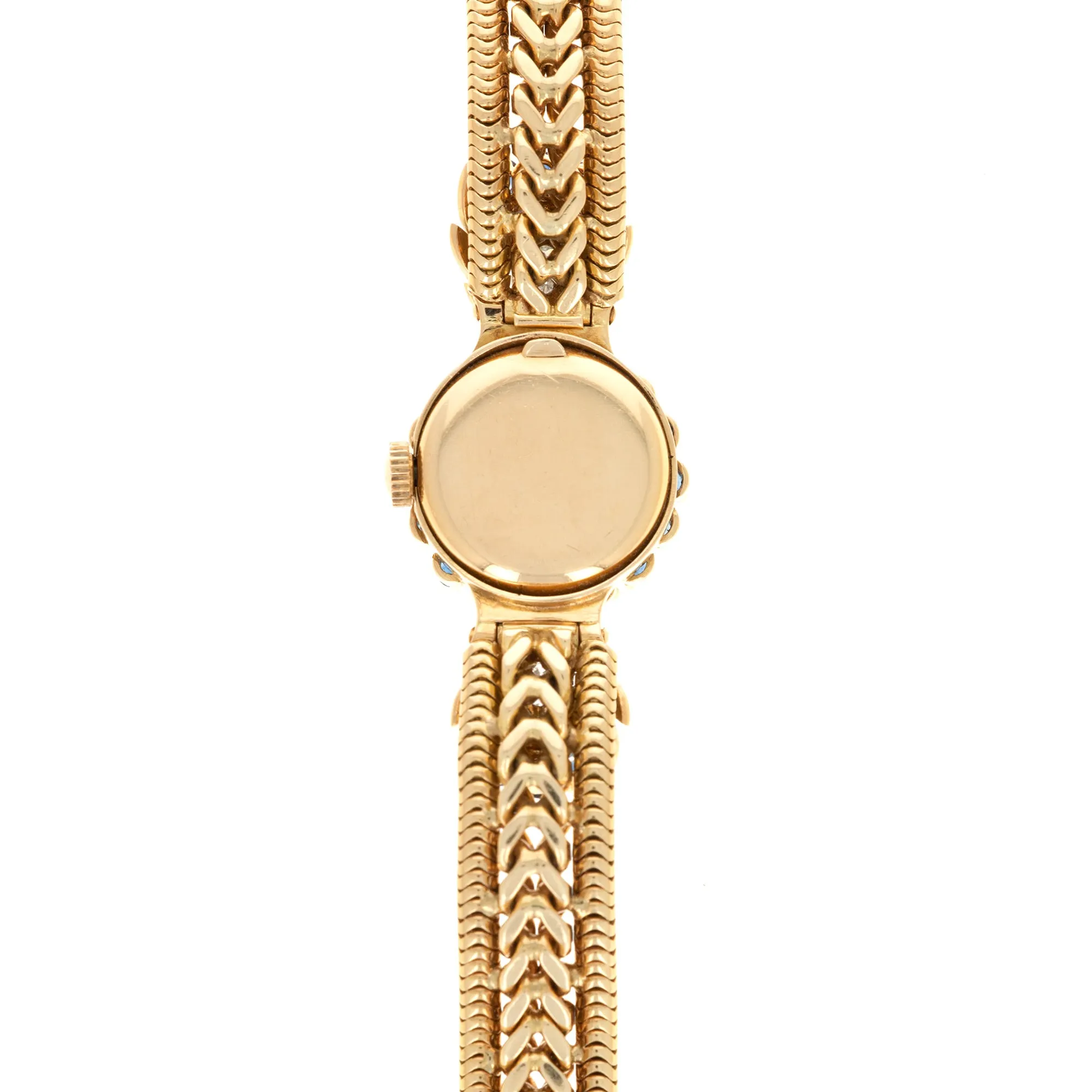 Rolex Yellow Gold Sapphire Diamond Watch, 1960s