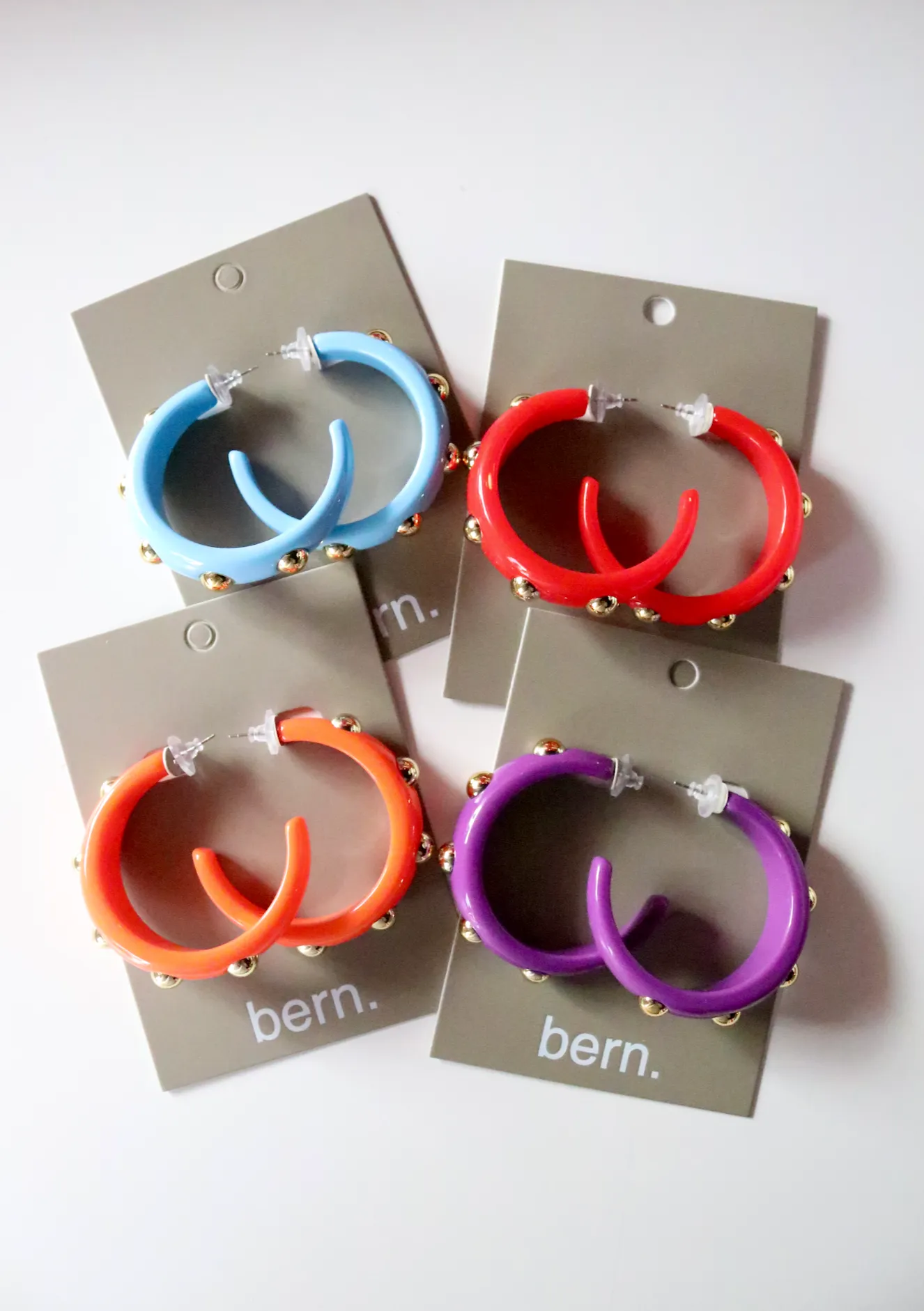 Rouge Studded Hoop | Citadel Blue