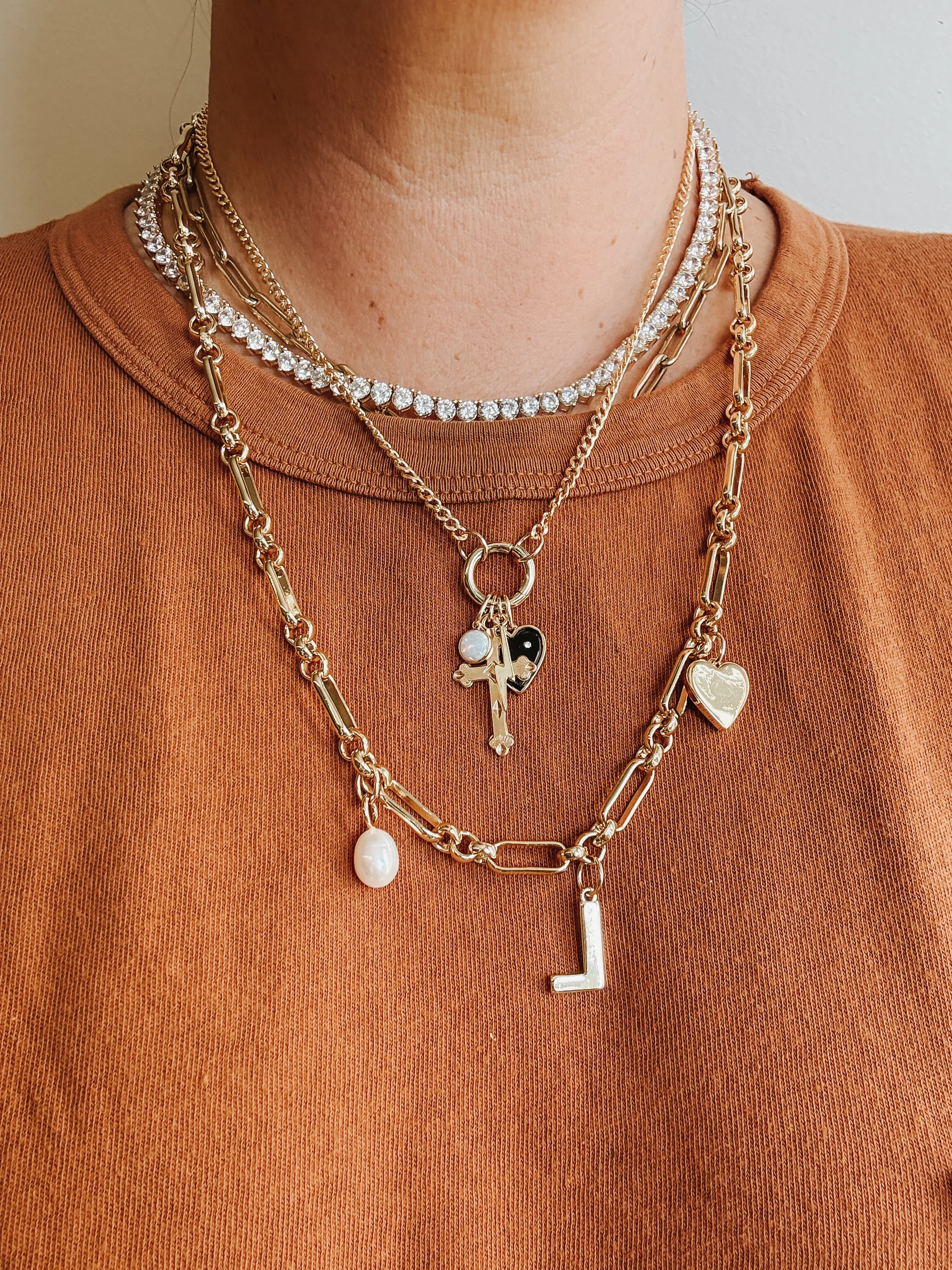 Royal convertible charm necklace