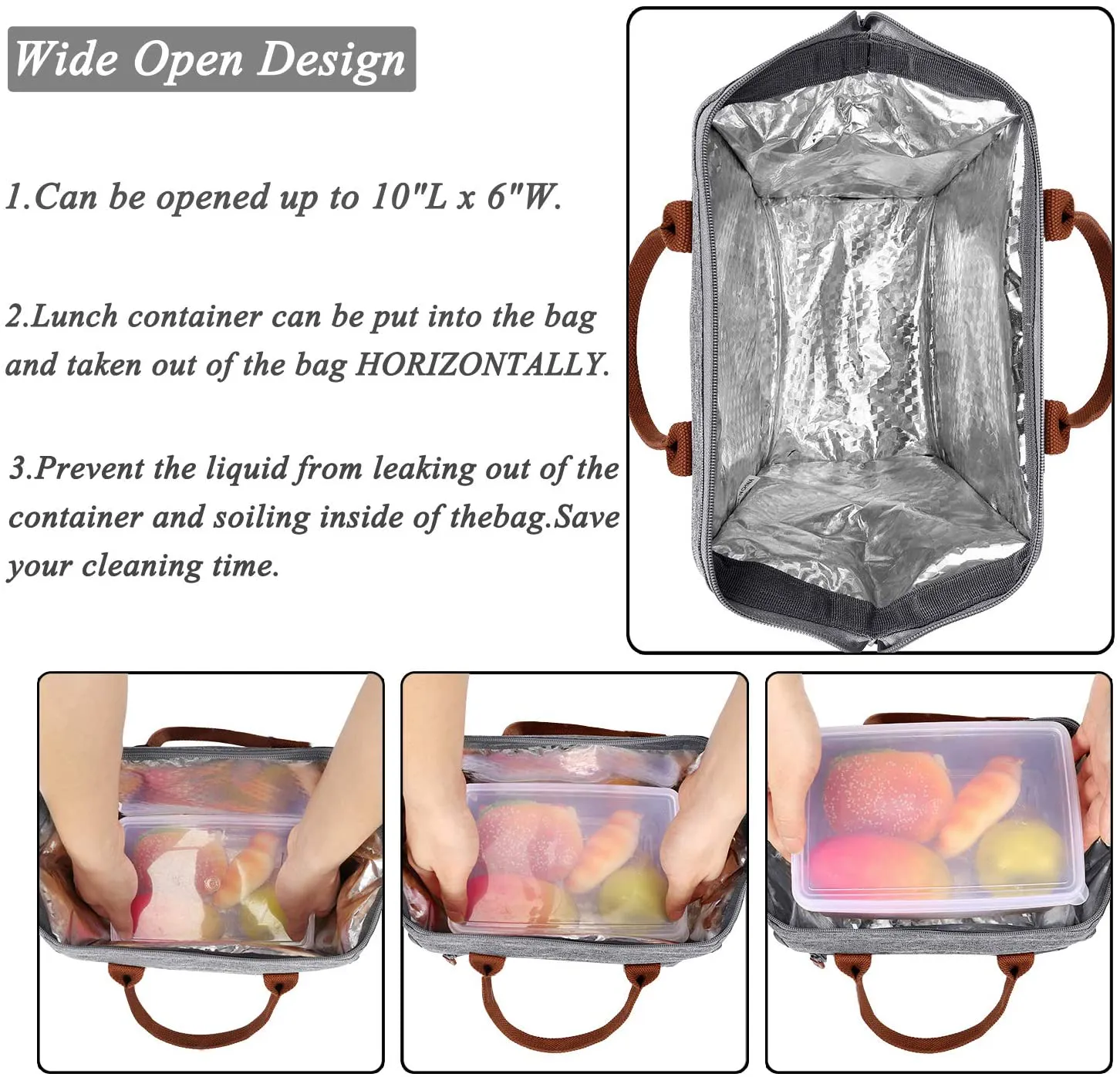 Rynx | Lokass Lunch Bag Insulated Lunch Box Wide Open Lunch Tote Bag Large Drink Holder Durable Nylon Snacks Organizer With Removable Shoulder Strap For Woman Man Adults Work Outdoor, Sloth
