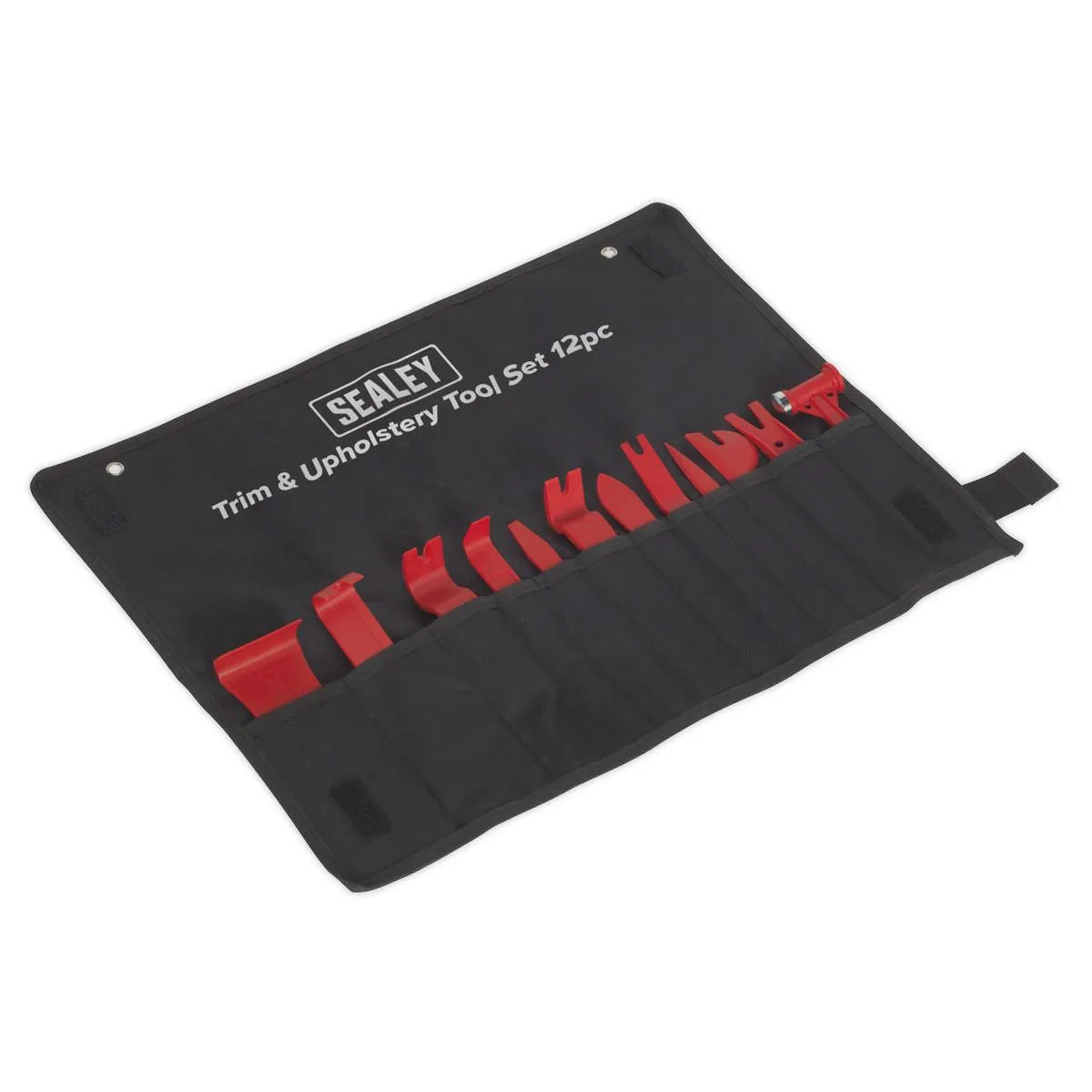 Sealey 12 Piece Trim and Upholstery Tool Set in Tool Roll Trim Hammer Panel Removal