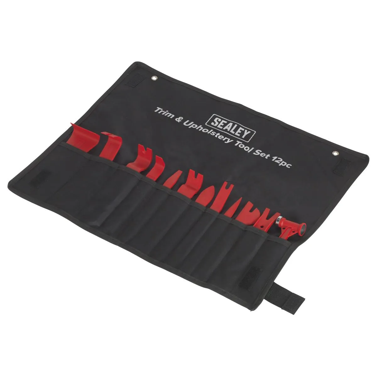 Sealey 12 Piece Trim and Upholstery Tool Set in Tool Roll Trim Hammer Panel Removal
