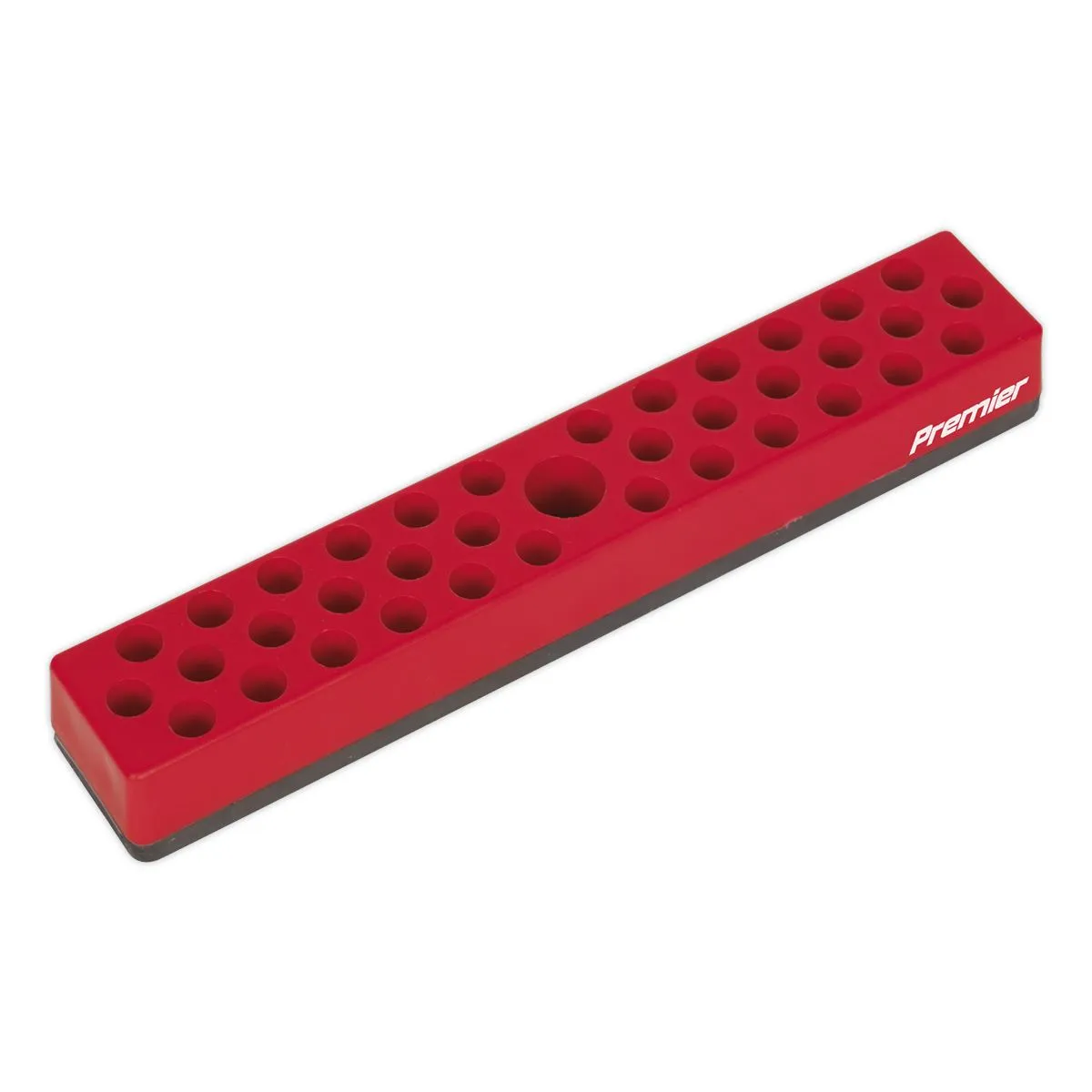 Sealey Magnetic Bit Holder 36 Bit Capacity 1/4" Hex Screwdriver Bits Drill Storage Rail