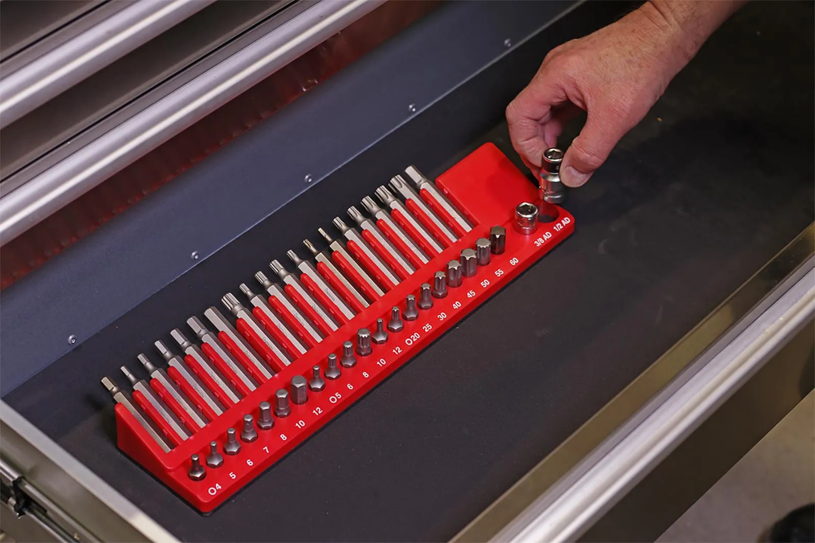 Sealey Premier Magnetic Bit Holder Tray 42 Bit Capacity for 10mm Hex Drive Bits