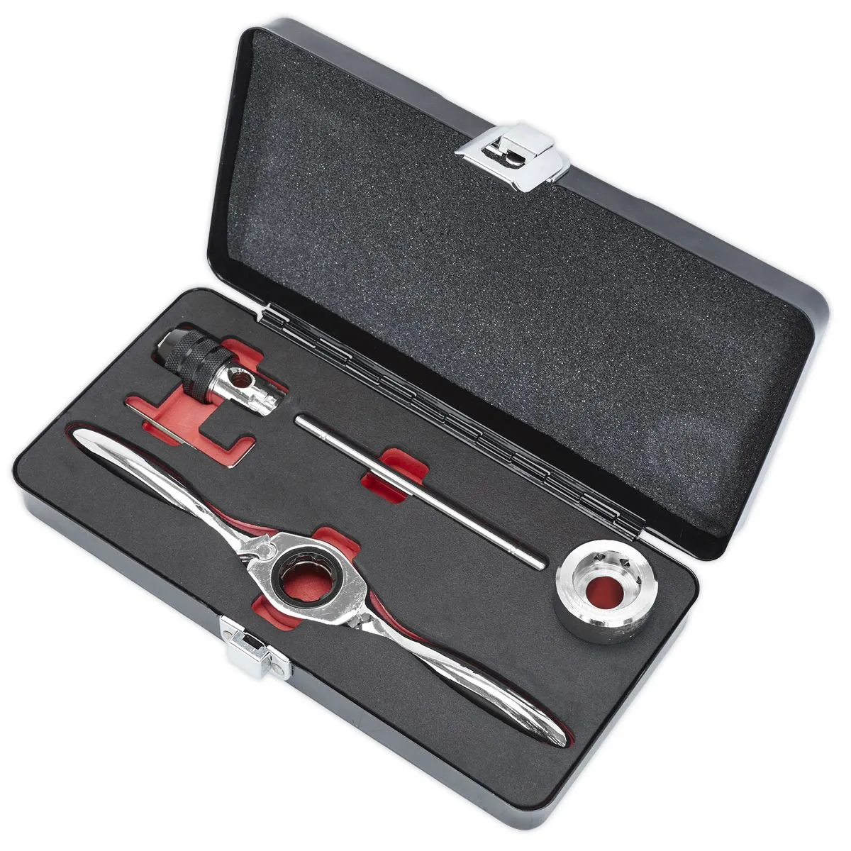 Sealey Tap & Die Holder Set Bi-Directional Ratchet Thread Repair M3-M12 5pc