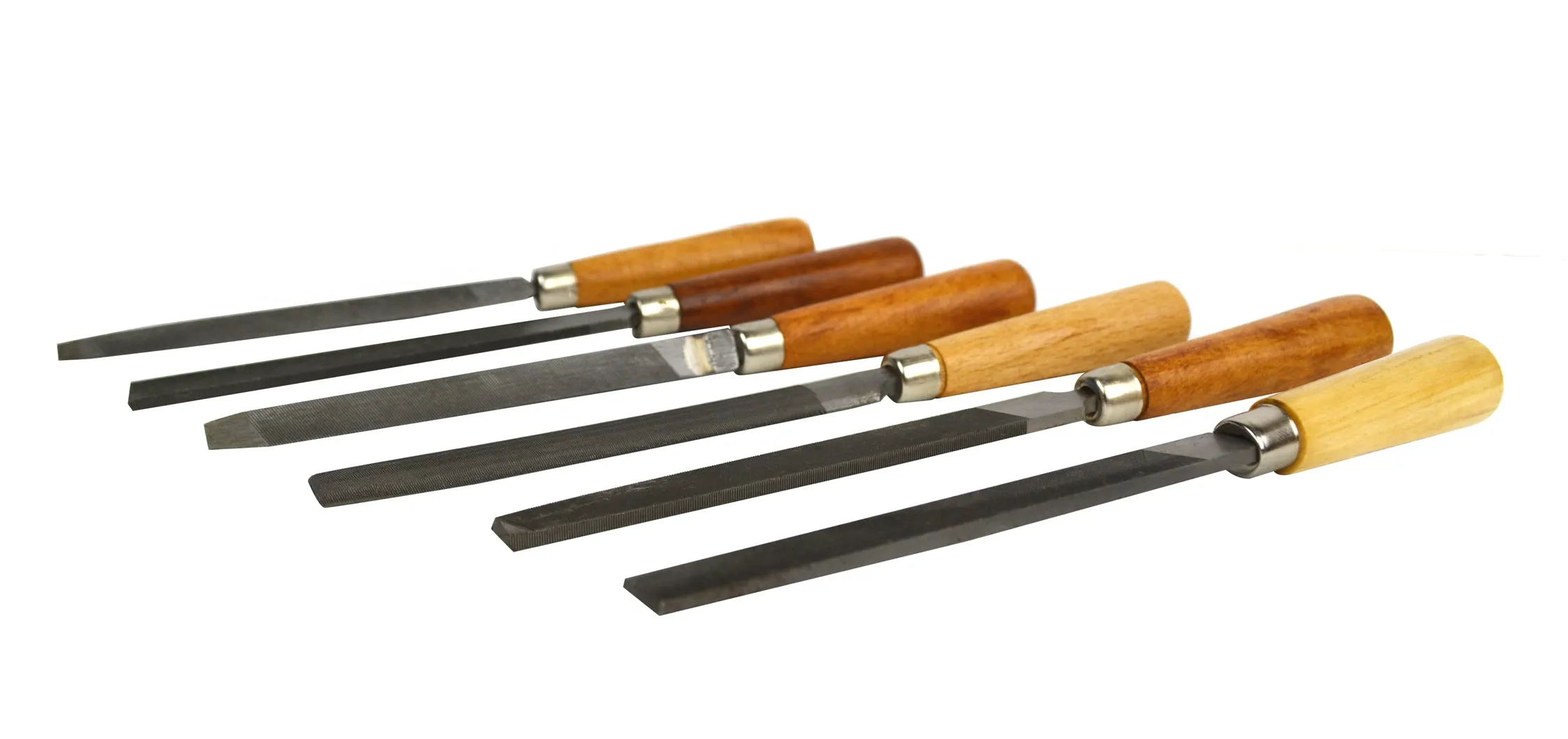Set of 6 Wax Carving Files with Wooden Handles