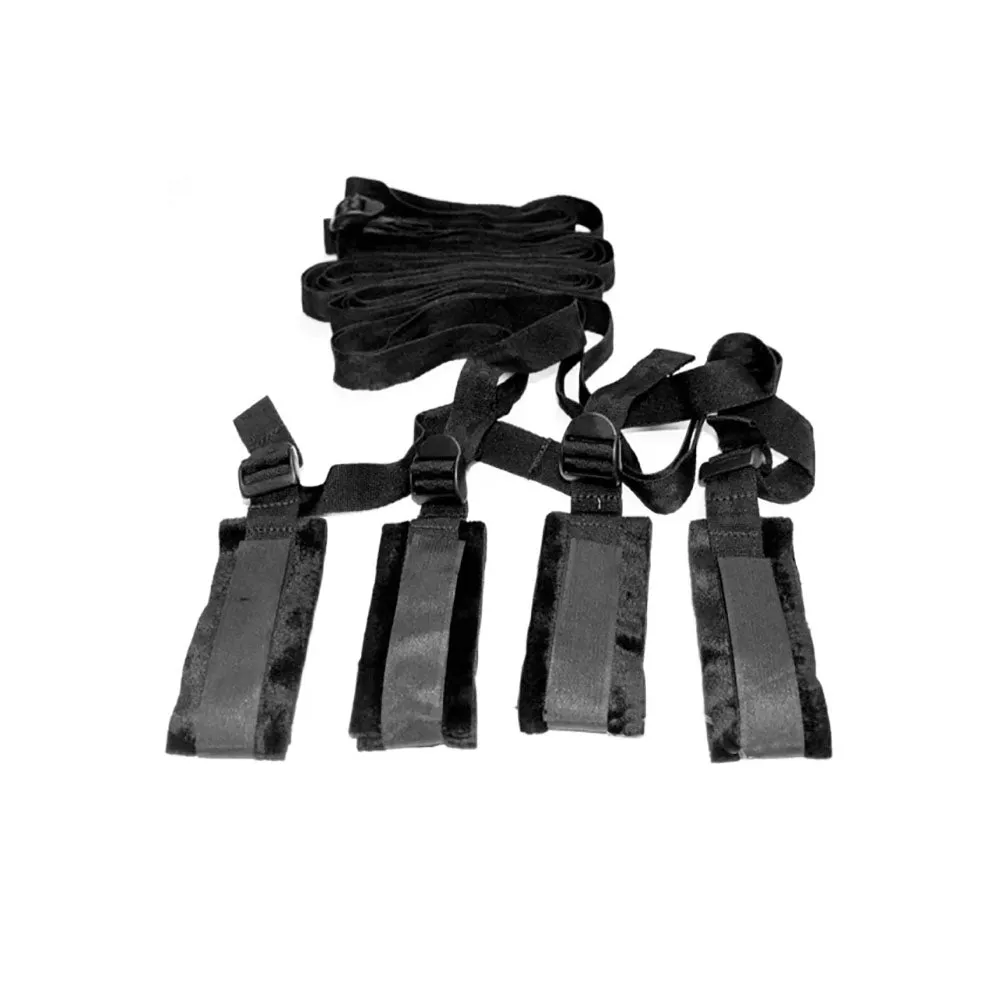 Sex & Mischief Bed Bondage Restraint Kit - Black