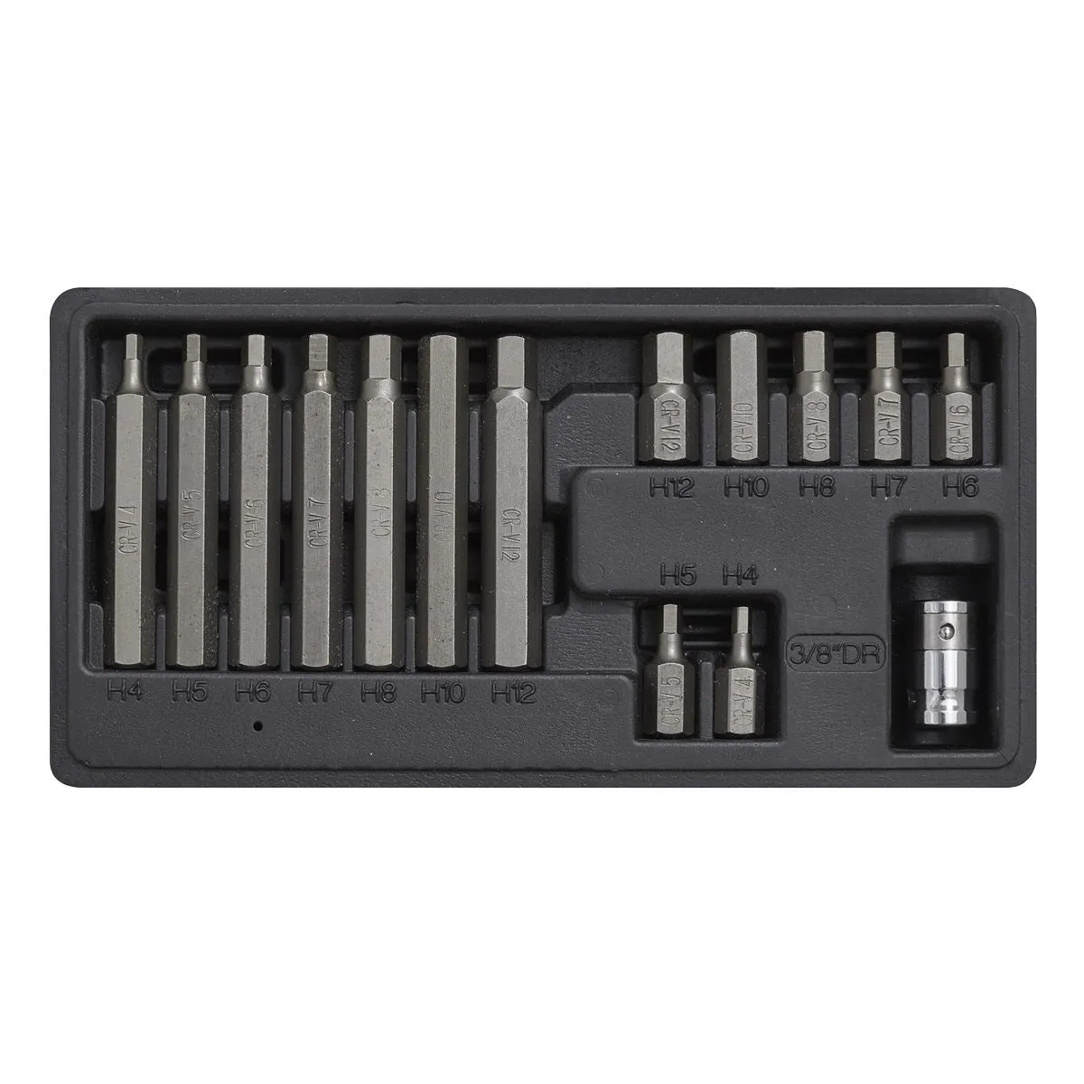 Siegen by Sealey Hex Bit & Holder Set 15pc - Metric