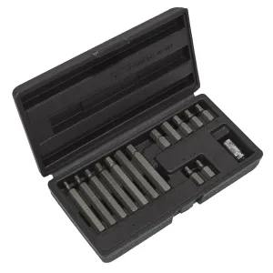Siegen by Sealey Hex Bit & Holder Set 15pc - Metric