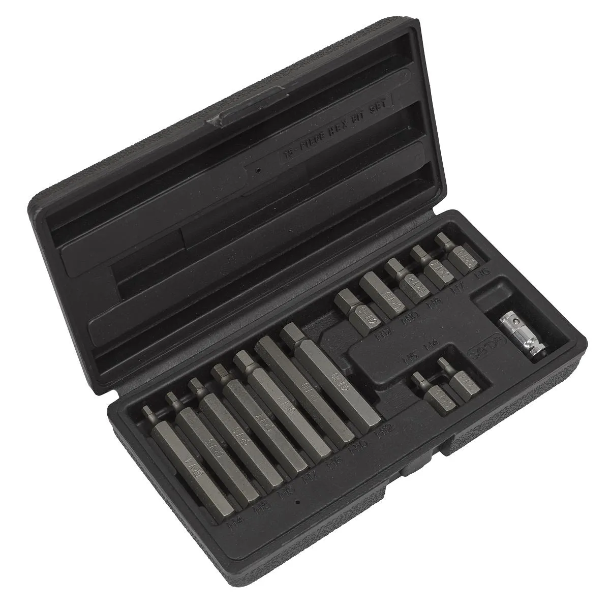 Siegen by Sealey Hex Bit & Holder Set 15pc - Metric