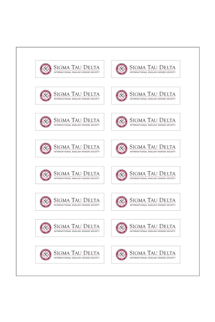 Sigma Tau Delta Logo Sticker