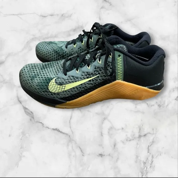 Size 7.5 - Nike Metcon 6 'Black Gum' CK9388-032 Men’s Workout‎ CrossFit Gym