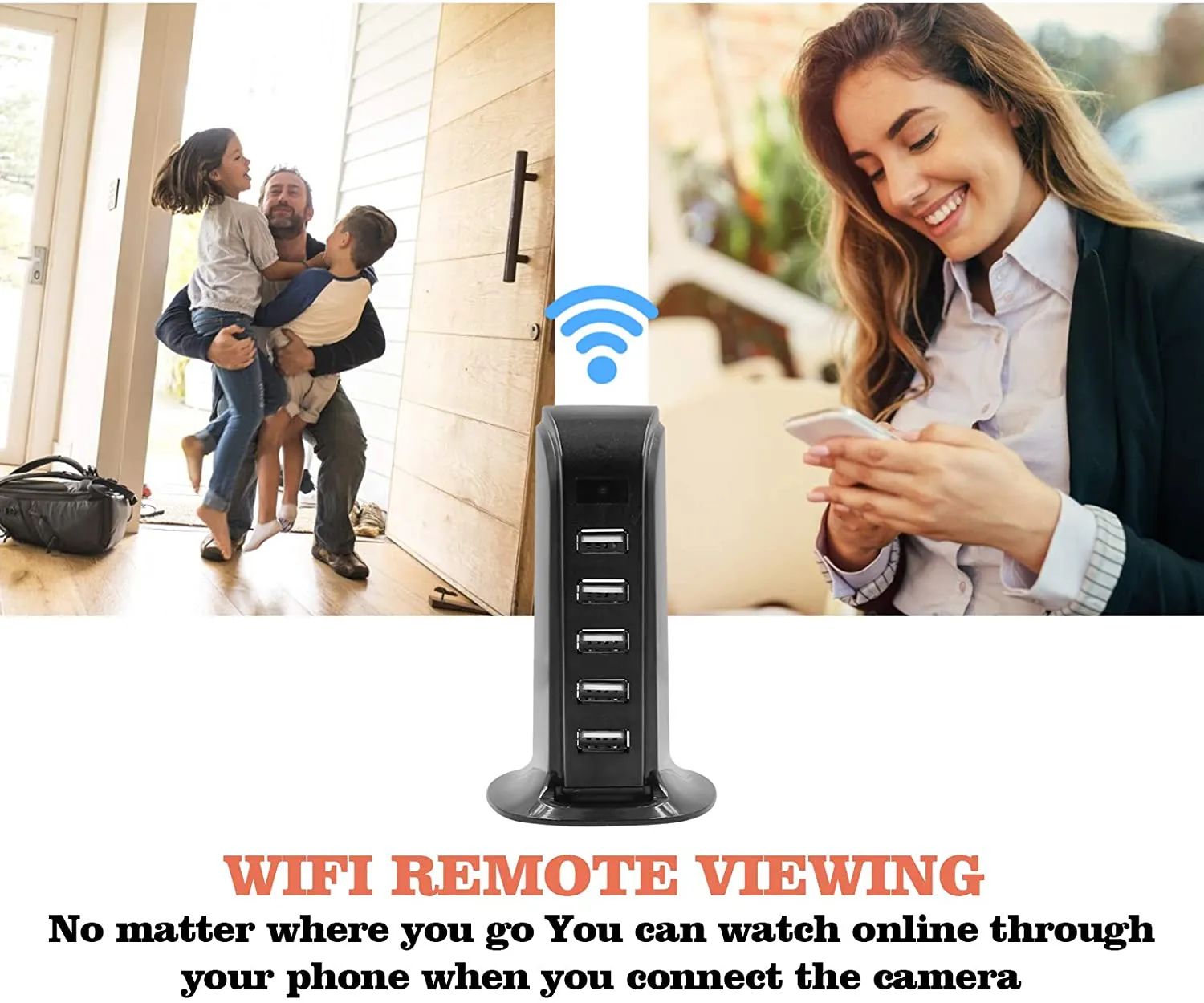 Smart USB Adapter Charger With WIFI Camera
