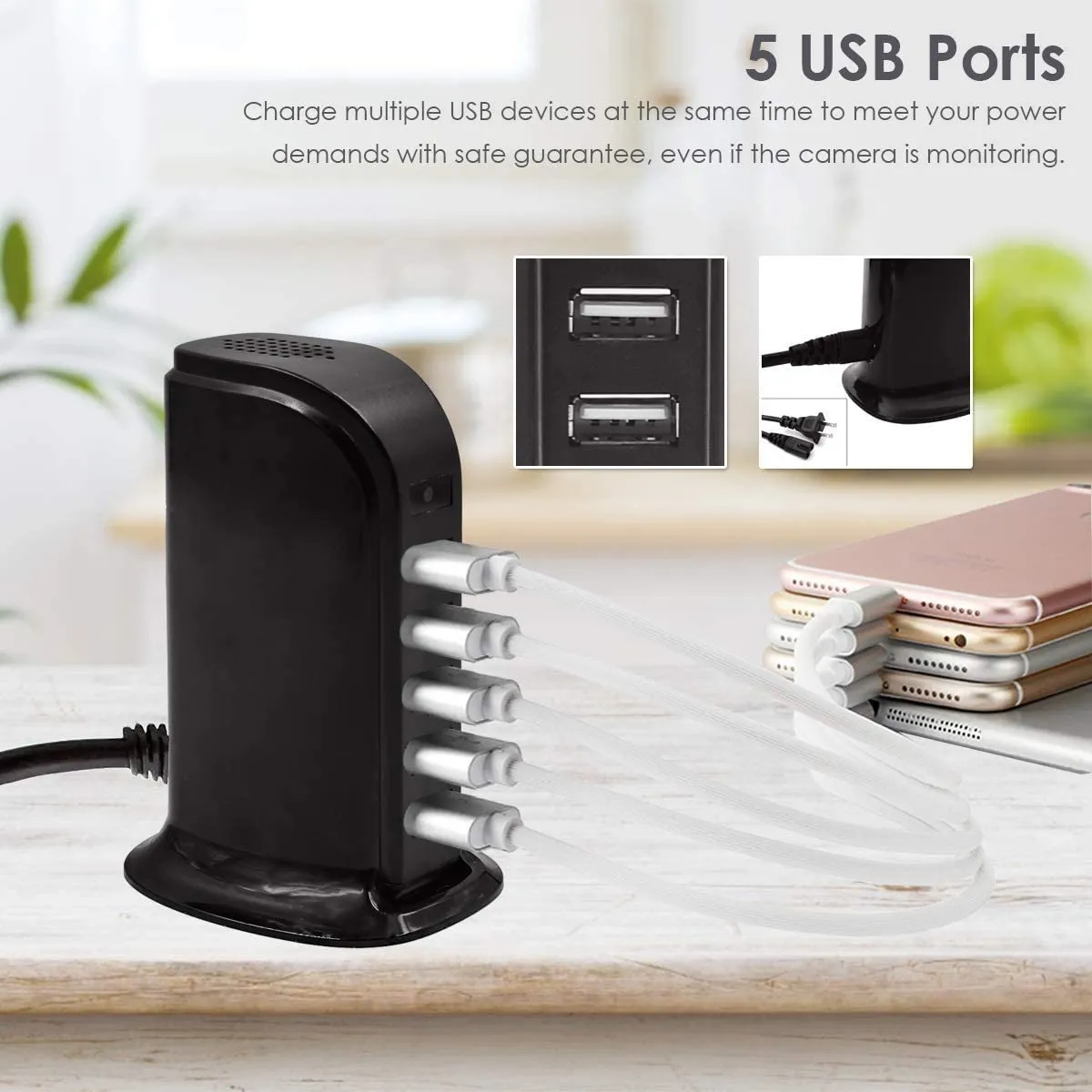 Smart USB Adapter Charger With WIFI Camera