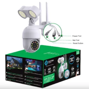 Smart WiFi 1080P PTZ IP Camera Outdoor Auto track Floodlight  CC-C2000