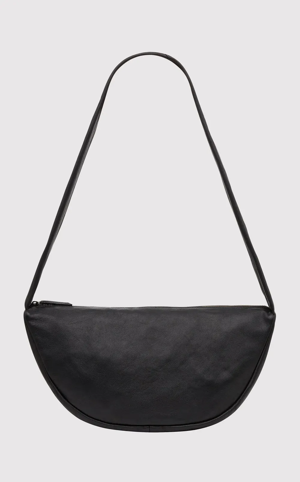 SOFT CRESCENT BAG - BLACK