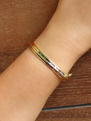 Sonali Rainbow / CZ Bangle Bracelet