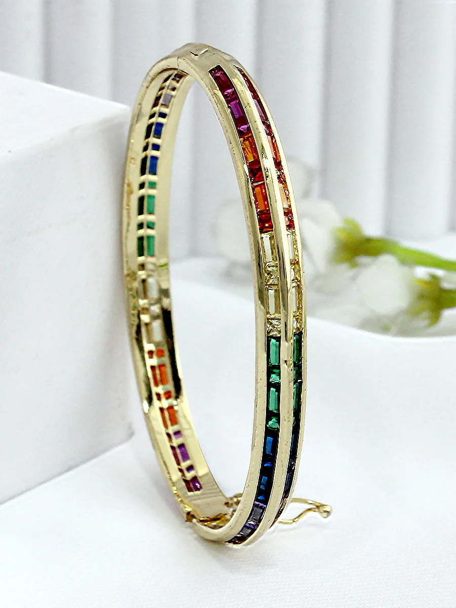 Sonali Rainbow / CZ Bangle Bracelet
